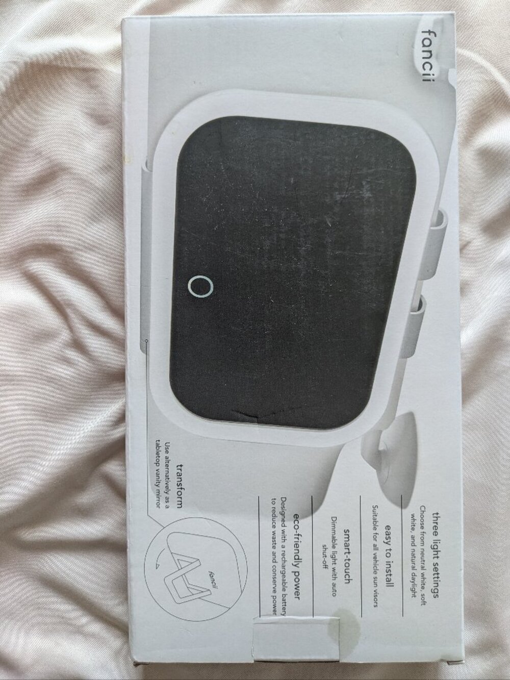 NIB LED Lighted sun visor vanity mirror